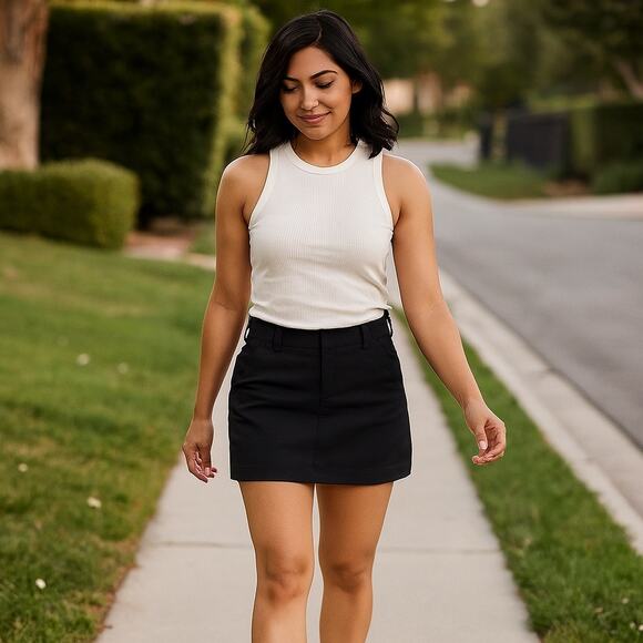 Nike Golf Tour Performance Belted Black Skort Women's Size US 2 Dri-Fit Pockets - Picture 1 of 8